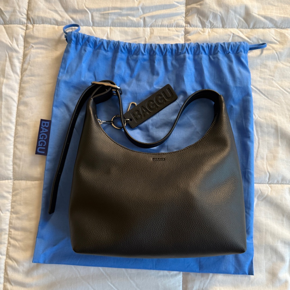 NWT BAGGU Mini Recycled Leather Shoulder Bag